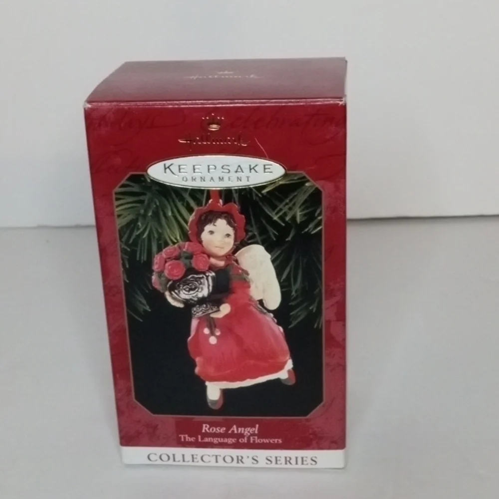 Hallmark KEEPSAKE Christmas Ornament Collector's Series - Rose Angel - 1999,